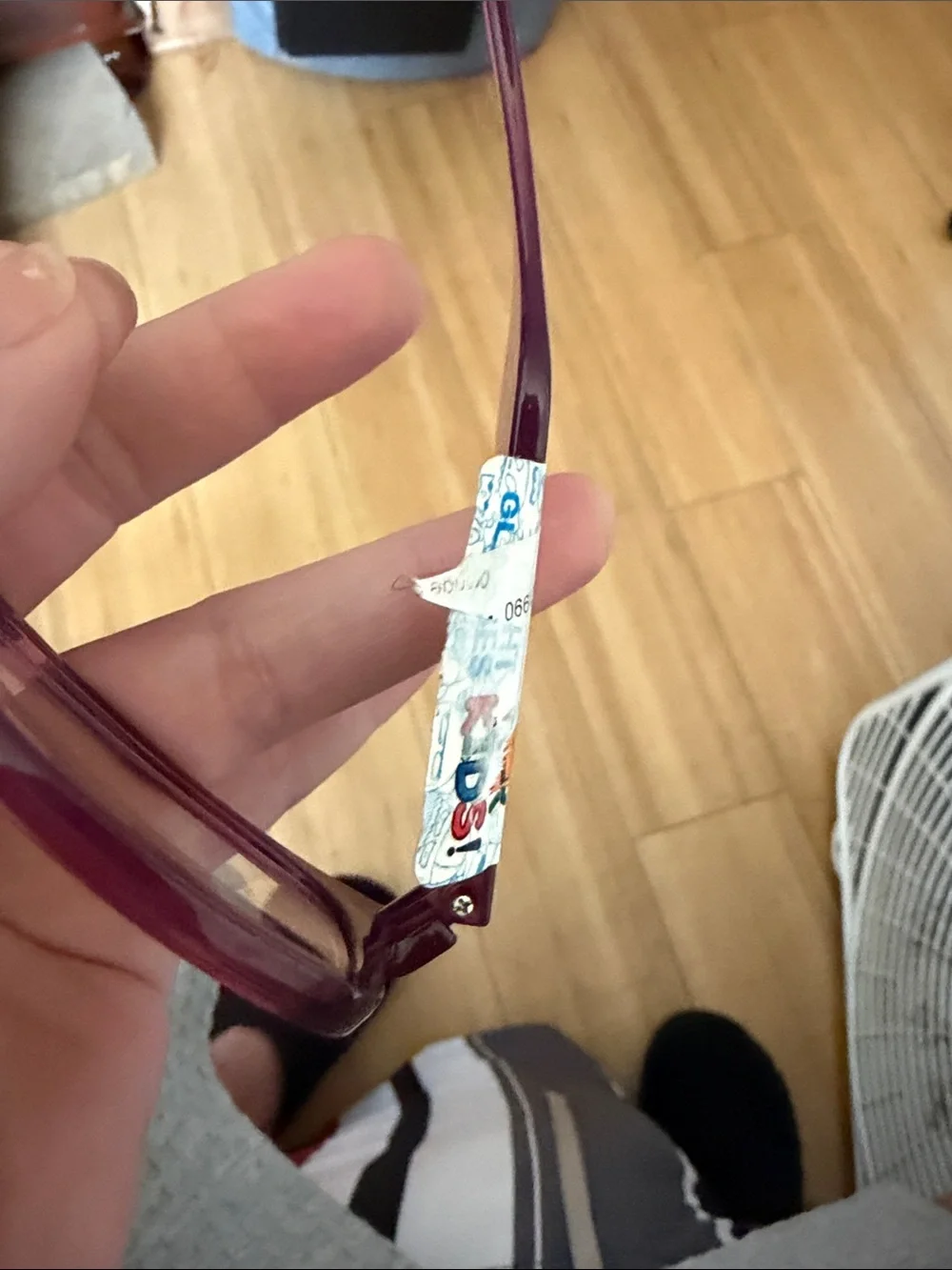 Purple Kid's Rectangle Eyeglasses with Light Blue Lenses